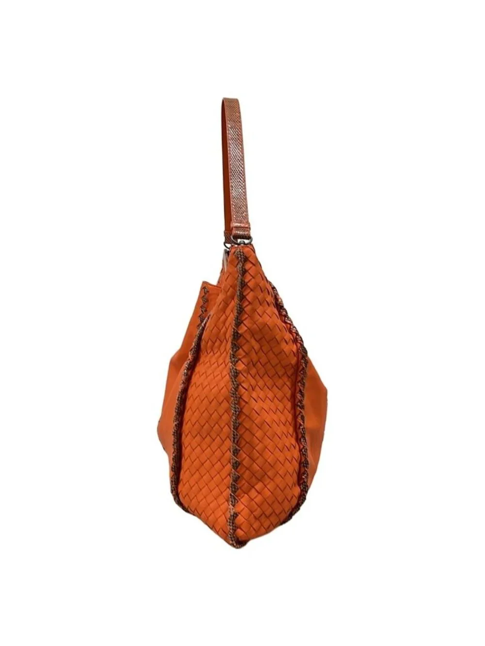 Bottega Veneta Shoulder Bag Orange Leather